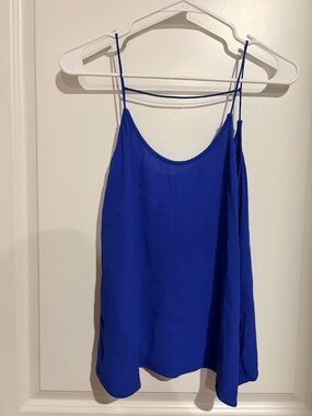Express Royal Blue Double-Strap Open Back Spaghetti Cami